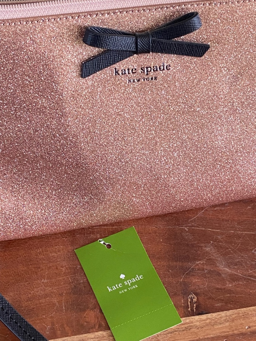 Kate Spade Mavis Street Amy Glitter Crossbody, Rose Gold NWT - Picture 5 of 8